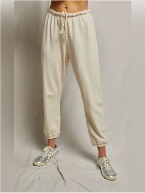 perfectwhitetee Johnny French Terry Easy Sweatpants in Sugar Large